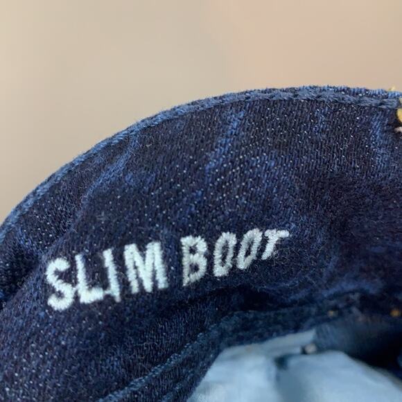 American Eagle Stretch Dark Wash Slim Boot Jeans - Picture 3 of 5